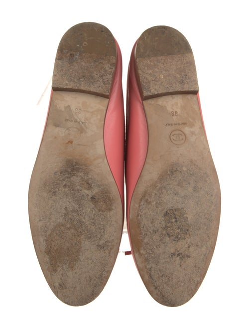 Chanel Interlocking CC Logo Leather Ballet Flats