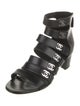 Chanel Interlocking CC Logo Leather Gladiator Sandals