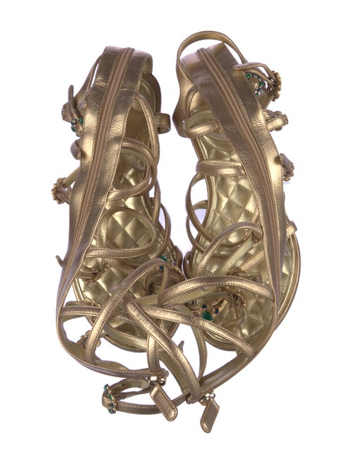 Chanel 2015 Interlocking CC Logo Gladiator Sandals