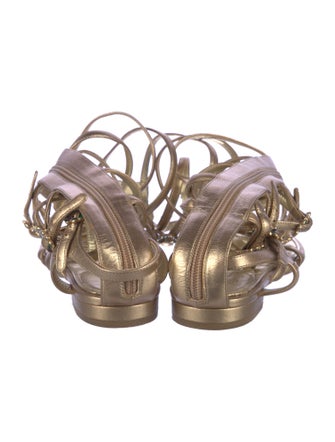 Chanel 2015 Interlocking CC Logo Gladiator Sandals