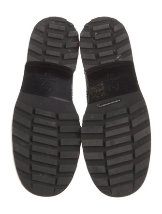 Chanel Interlocking CC Logo Leather Combat Boots