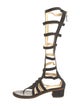 Chanel Interlocking CC Logo Suede Gladiator Sandals