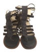 Chanel Interlocking CC Logo Suede Gladiator Sandals