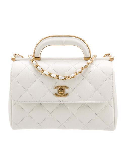 Chanel Quilted CC Top Handle Flap Bag