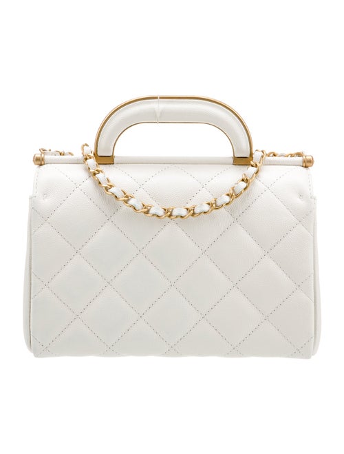 Chanel Quilted CC Top Handle Flap Bag