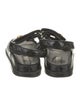 Chanel Interlocking CC Logo Leather Slingback Sandals