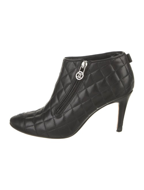 Chanel Interlocking CC Logo Leather Boots