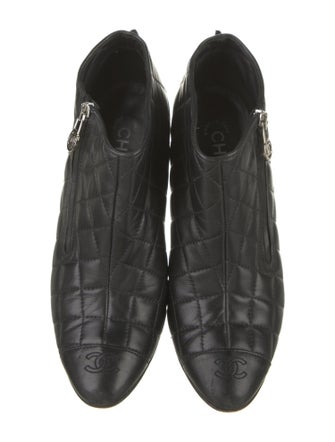 Chanel Interlocking CC Logo Leather Boots