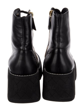 Chanel 2024 Interlocking CC Logo Combat Boots