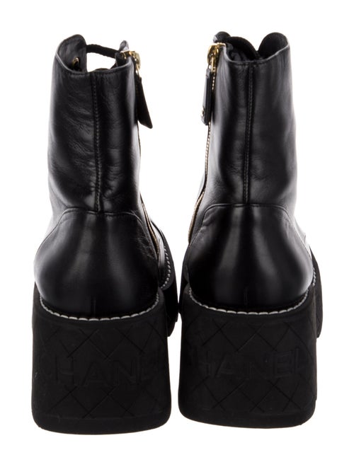 Chanel 2024 Interlocking CC Logo Combat Boots