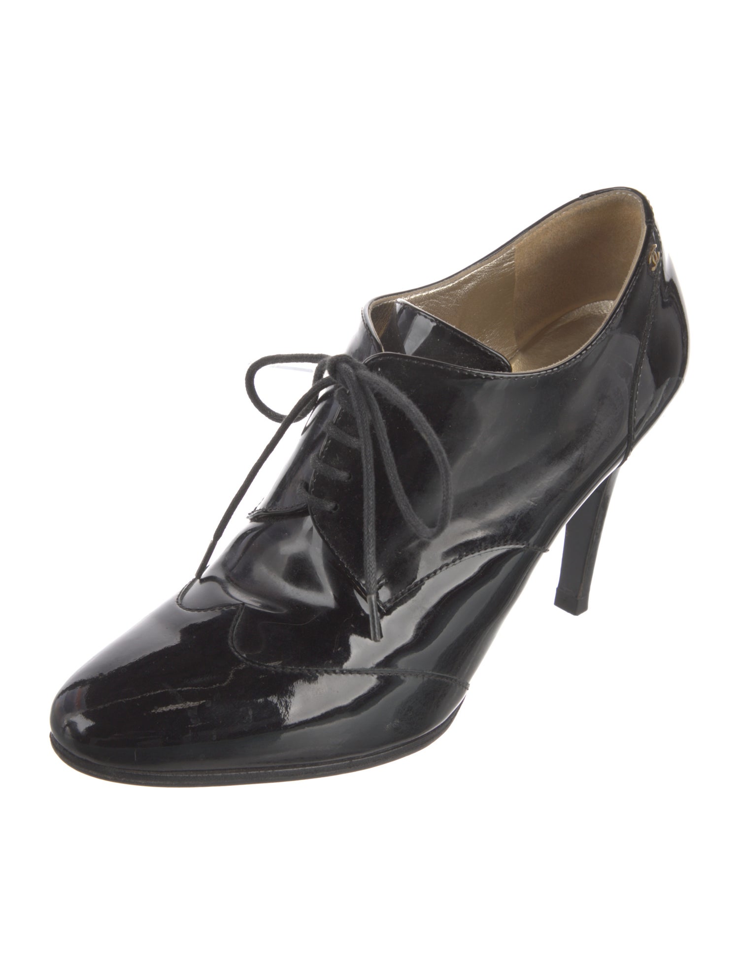 Chanel 2017 Interlocking CC Logo Lace-Up Boots