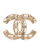 Chanel Chain Tweed CC Brooch