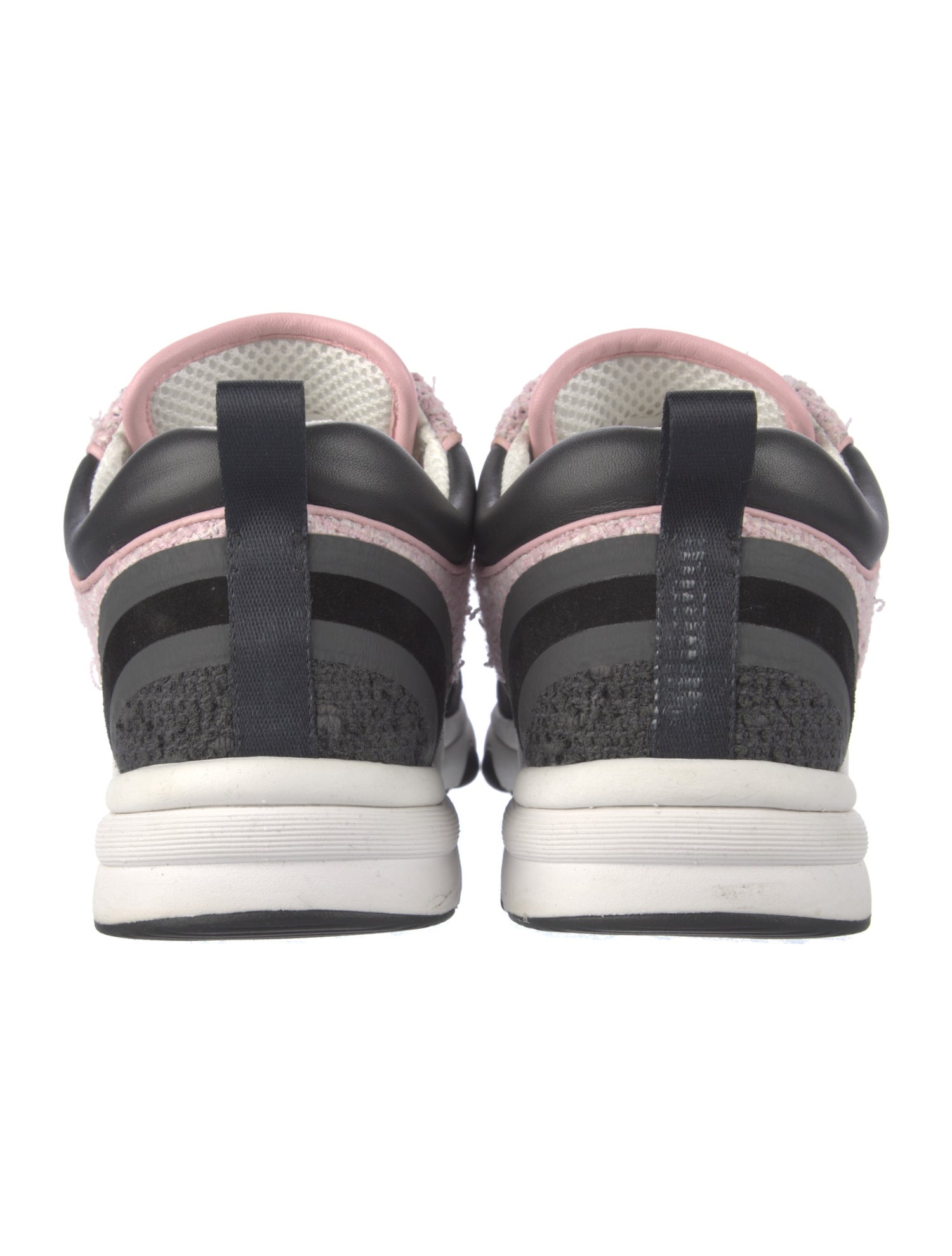 Chanel Interlocking CC Logo Tweed Athletic Sneakers