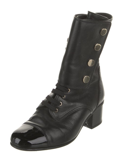 Chanel 2019 Interlocking CC Logo Combat Boots