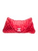 Chanel Satin Quilted Half Moon Clutch