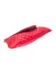 Chanel Satin Quilted Half Moon Clutch
