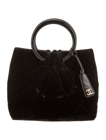 Chanel Handle Bags Velvet Bag