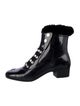 Chanel Interlocking CC Logo PVC Combat Boots