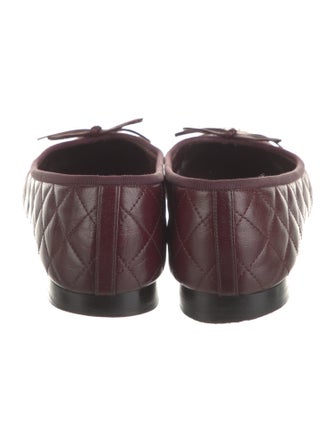 Chanel Interlocking CC Logo Leather Ballet Flats