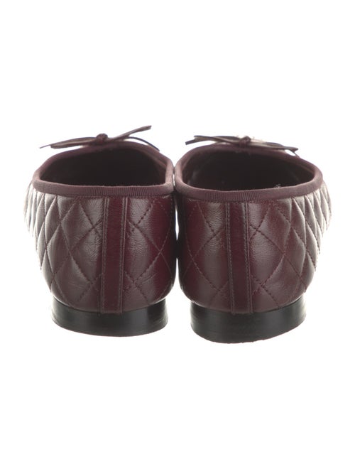 Chanel Interlocking CC Logo Leather Ballet Flats