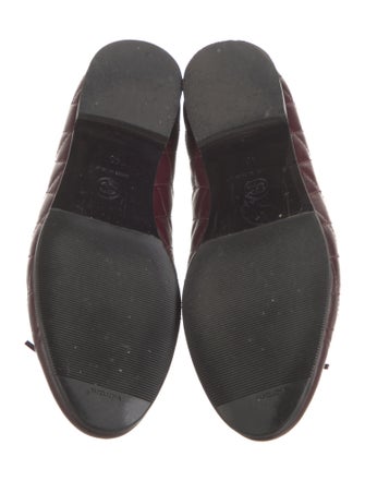 Chanel Interlocking CC Logo Leather Ballet Flats