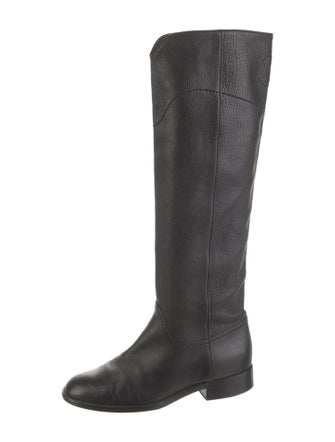 Chanel Interlocking CC Logo Leather Riding Boots