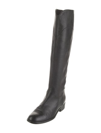 Chanel Interlocking CC Logo Leather Riding Boots