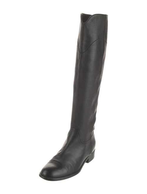 Chanel Interlocking CC Logo Leather Riding Boots