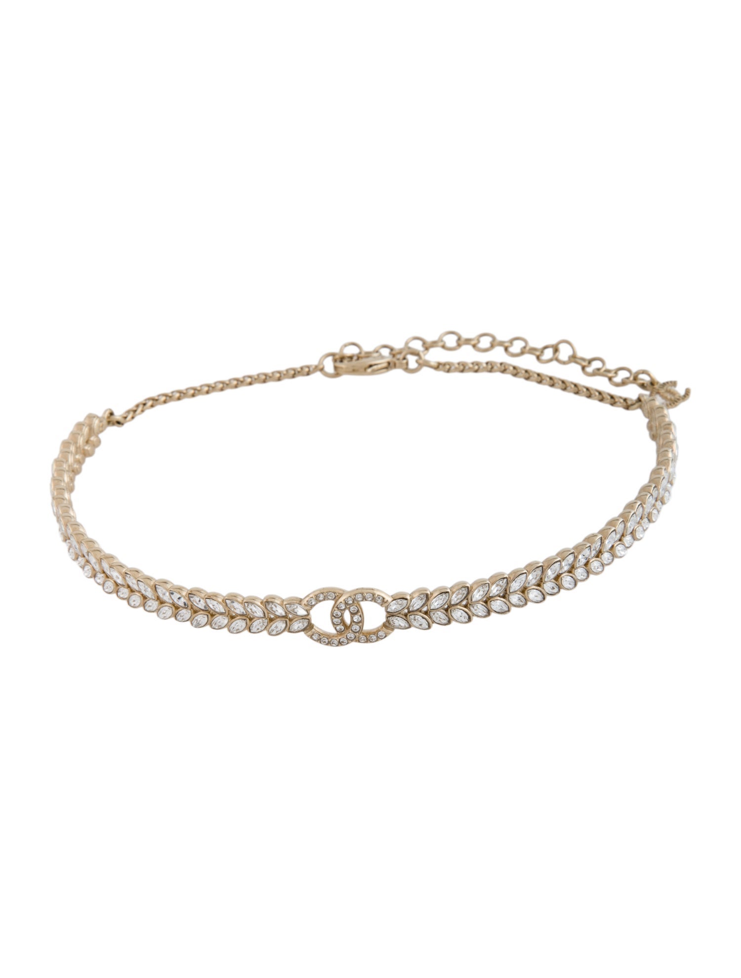 Chanel 2023 Strass CC Choker Necklace