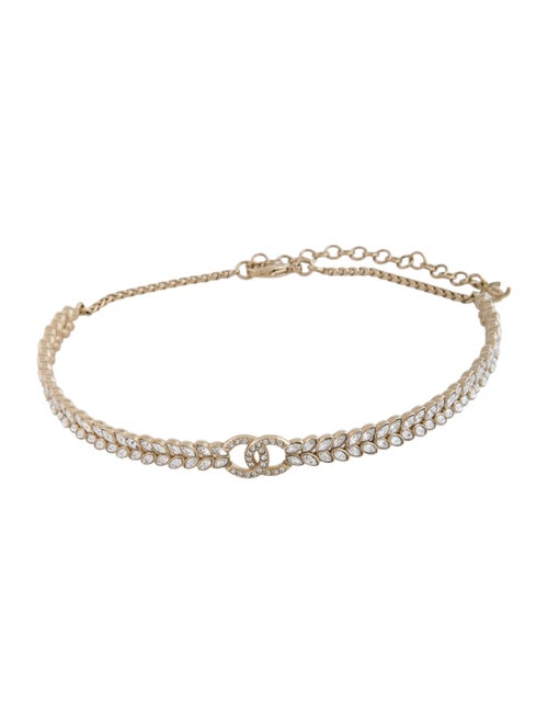 Chanel 2023 Strass CC Choker Necklace