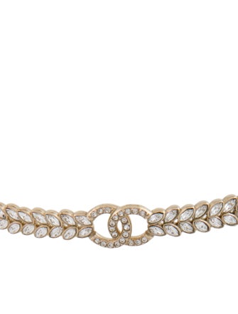 Chanel 2023 Strass CC Choker Necklace