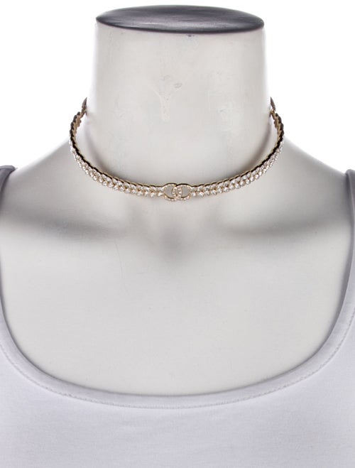 Chanel 2023 Strass CC Choker Necklace