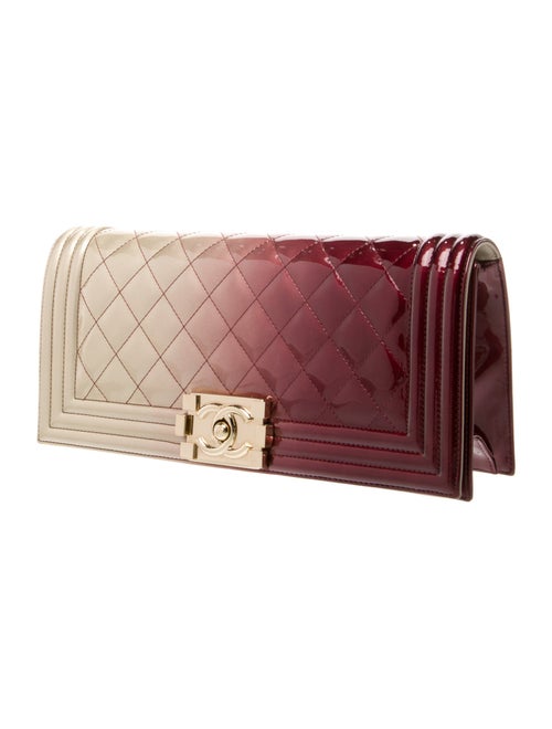 Chanel Quilted Ombré Boy Clutch
