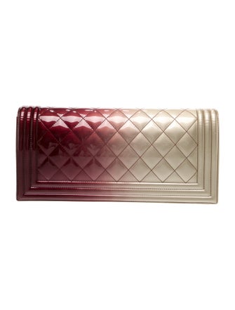 Chanel Quilted Ombré Boy Clutch