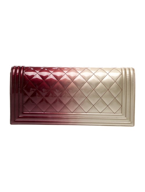 Chanel Quilted Ombré Boy Clutch