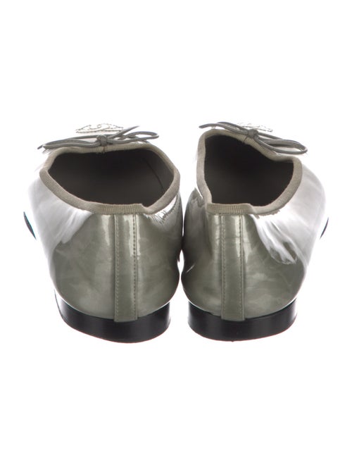 Chanel Interlocking CC Logo Patent Leather Ballet Flats