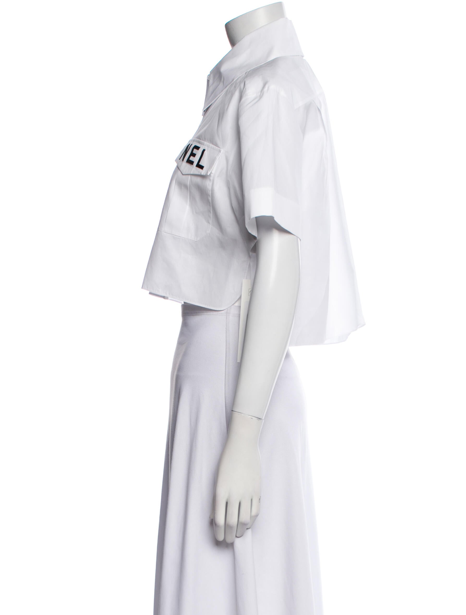 Chanel 2019 Graphic Print Crop Top