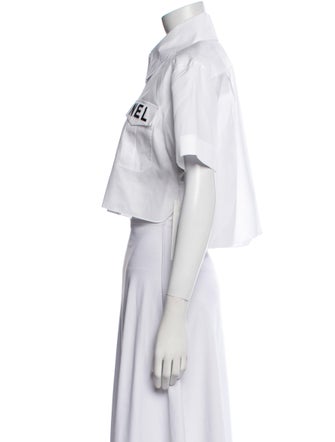 Chanel 2019 Graphic Print Crop Top