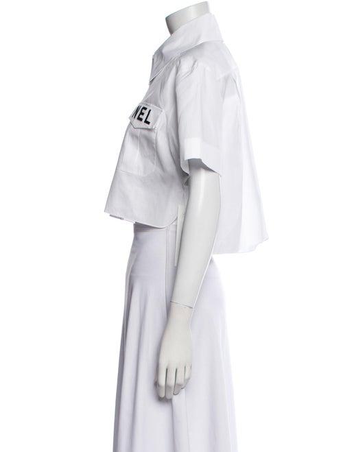 Chanel 2019 Graphic Print Crop Top