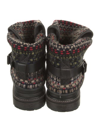 Chanel Interlocking CC Logo Leather Rain Boots