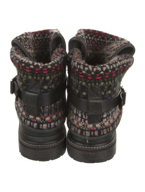 Chanel Interlocking CC Logo Leather Rain Boots