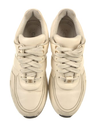 Chanel Interlocking CC Logo Leather Sneakers