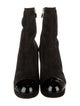 Chanel Interlocking CC Logo Suede Boots
