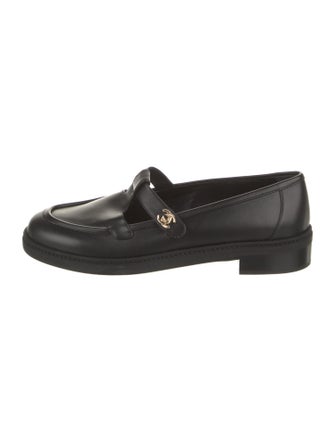 Chanel Interlocking CC Logo Calfskin Mary Jane Flats
