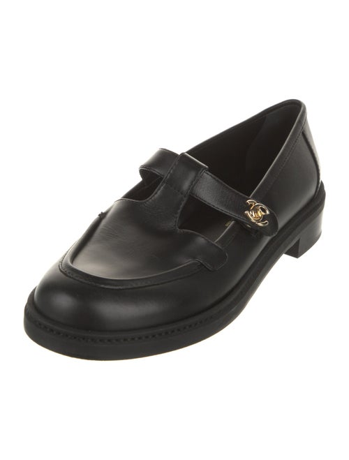 Chanel Interlocking CC Logo Calfskin Mary Jane Flats