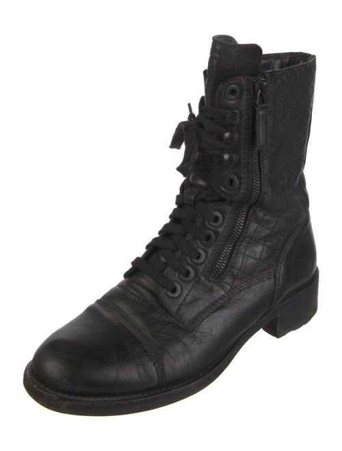 Chanel 2014 Interlocking CC Logo Combat Boots