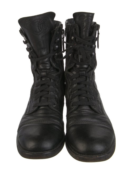 Chanel 2014 Interlocking CC Logo Combat Boots