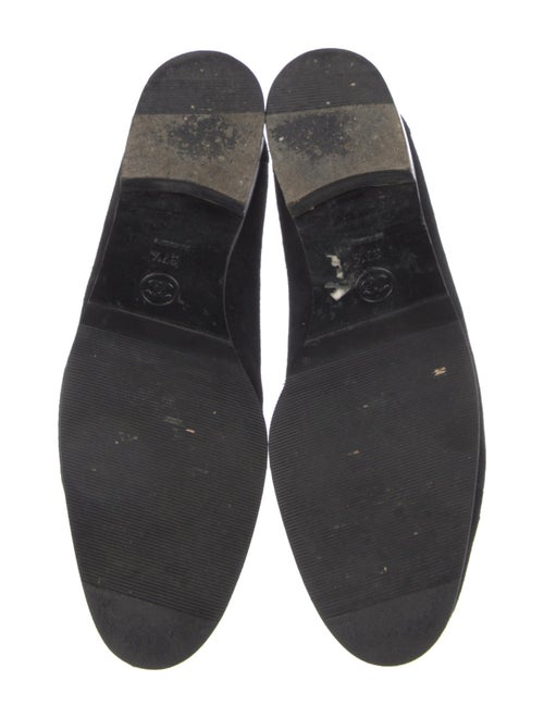 Chanel Interlocking CC Logo Suede Loafers