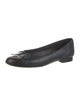 Chanel Interlocking CC Logo Leather Ballet Flats