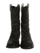 Chanel 2005 Interlocking CC Logo Moto Boots
